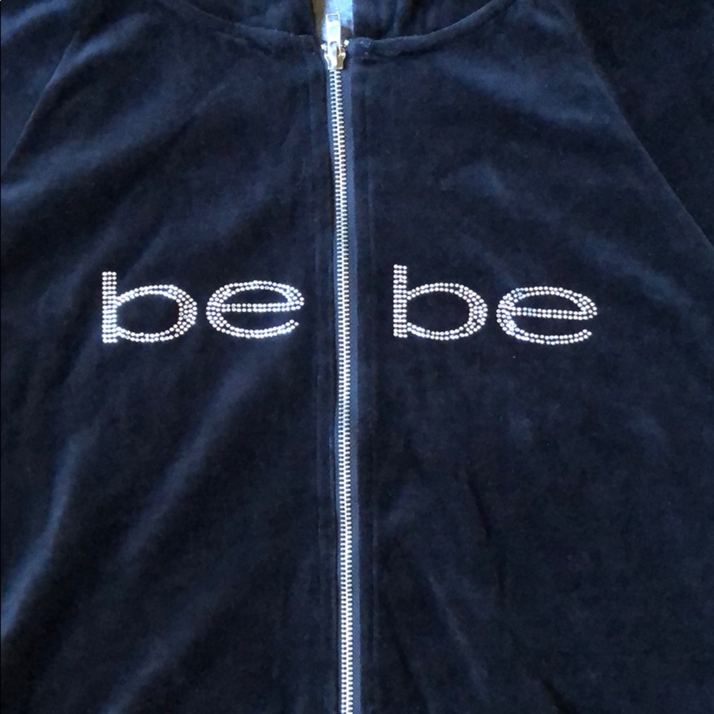 NWT Bebe Velour Track Jacket